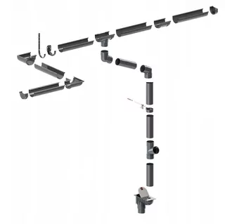 Krop odkvap 125 mm hnedý